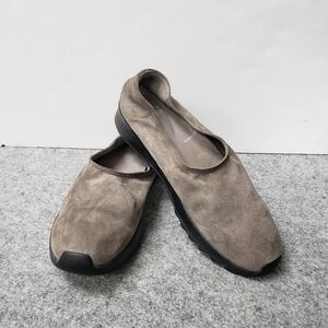 Eileen Fisher Slip On Taupe Women 8M Suede Leather Loafer Slipper Comfort Shoe